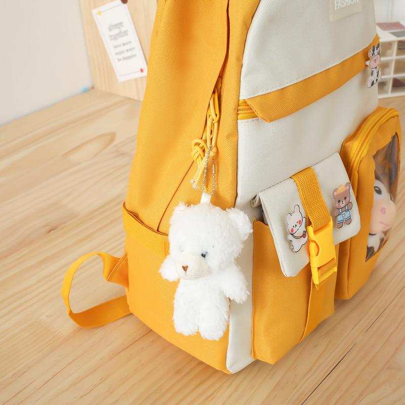 

Милый школьный рюкзак для девочки, школьный рюкзак для кампуса, рюкзак для ученика средней школы, рюкзак для ученика старшей школы, рюкзак большой вместимости, набор из пяти предметов