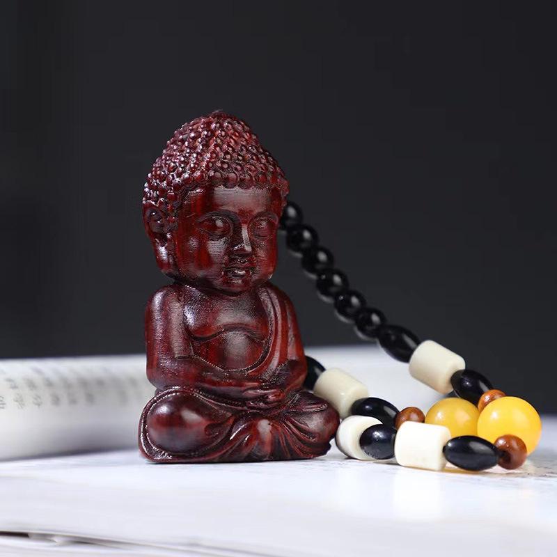 Small-Leaf Red Sandalwood Pendant: Wealth-Attracting Pixiu, Gourd, Dragon, Tortoise Design