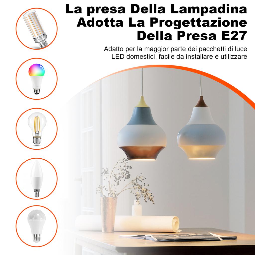 Indoor Outdoor Light Bulb Socket Living Room E27 Base PBT AC 100-240V Lightbulb Holder Home Office Hotel Garage