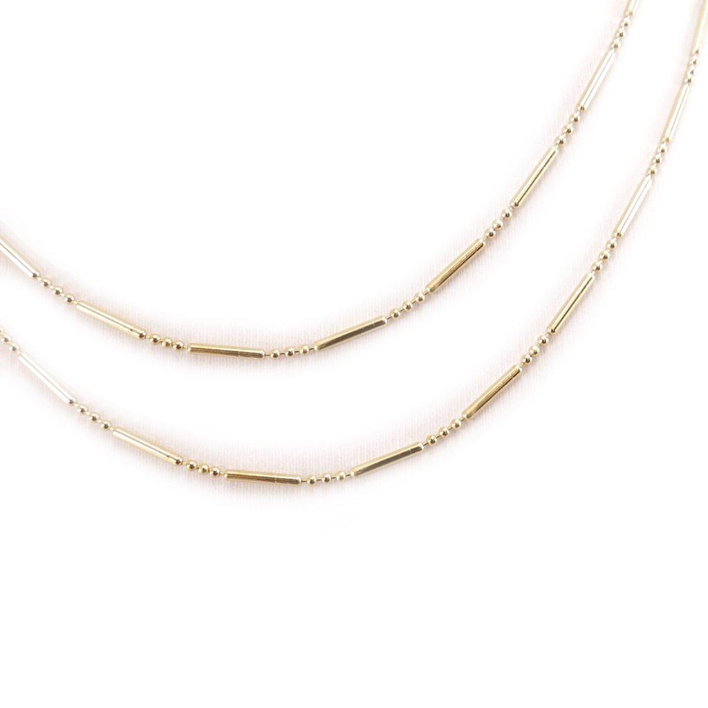 Les Trésors De Lily [C4563] - Chaine Plaqué Or 'Kenya' doré - 45 cm 1 mm