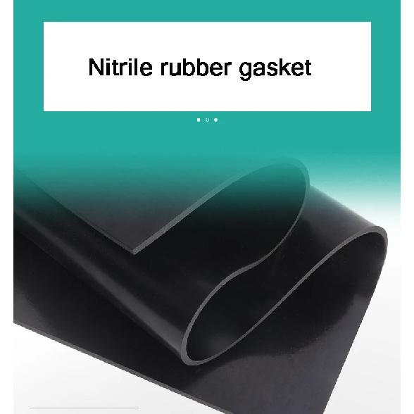 500 x 500mm Custom Made Slab NBR Nitrile Rubber Buna Plate Sheet Gasket 1mm 2mm 3mm  Acid Oil Alkali Resistant Black
