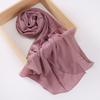 Rhinestone Edge Chiffon Hijab Elegant Thin Breathable Sunscreen Head Wrap Casual Outdoor Decoration Bandana Gift