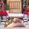 Christmas Door Mat Santa Claus Area Rug Farmhouse Runner Rugs for Dining Room,