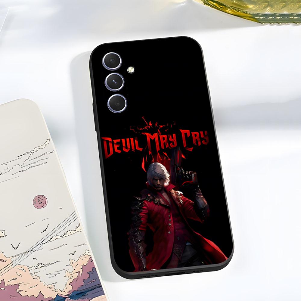 D-Devil M-May Cry Phone Case For Samsung A56 A36 A26 A16 A15 A25 A35 A55 A14 A34 A24 A54 Black Soft Shell