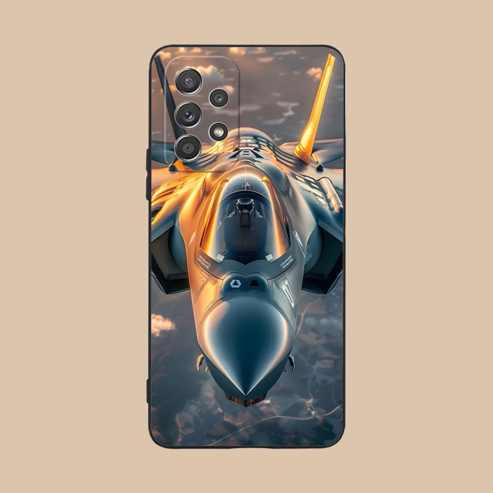 AirForce Plane Mobile Phone Case for Samsung Galaxy M55 54 42 35 34 33 32 23 22 15 14 13 12 F55 5G Colour Protective Cover