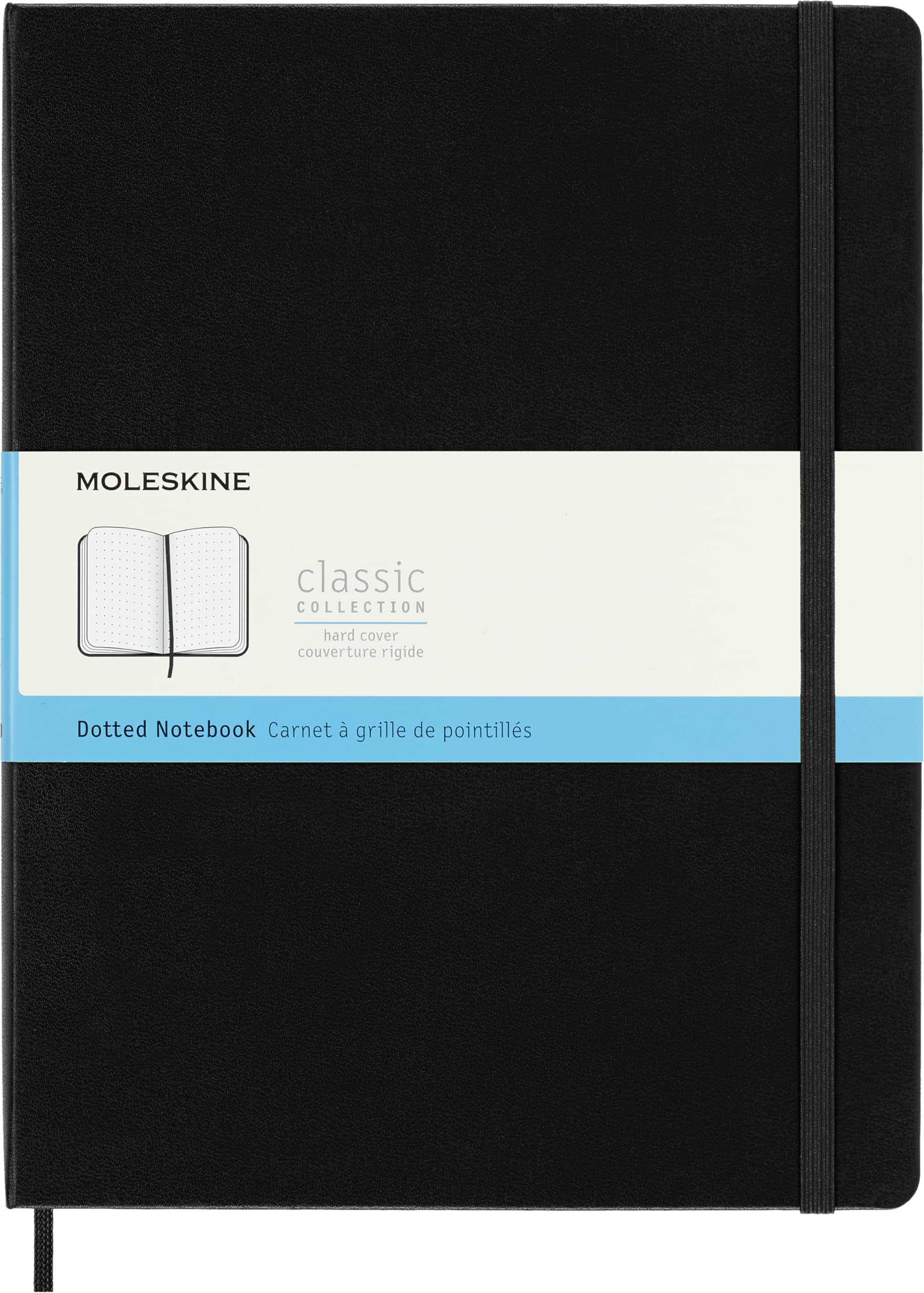 

Moleskine Классический блокнот в твердой обложке, большой, в точку, черный, (7.5 10)