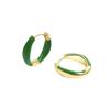 2026 Trendy Enamel Ear Studs: Elegant Niche Design, Sophisticated Retro Hong Kong Style for Women
