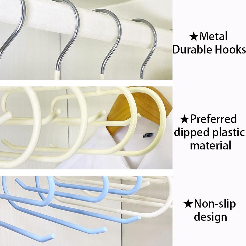 1/2pcs New Clothes Hanger Hook,Multi-functional Metal Hanging Hooks for Storage Scarf Bra Bags Ties,Hat Storage Organizer Holder