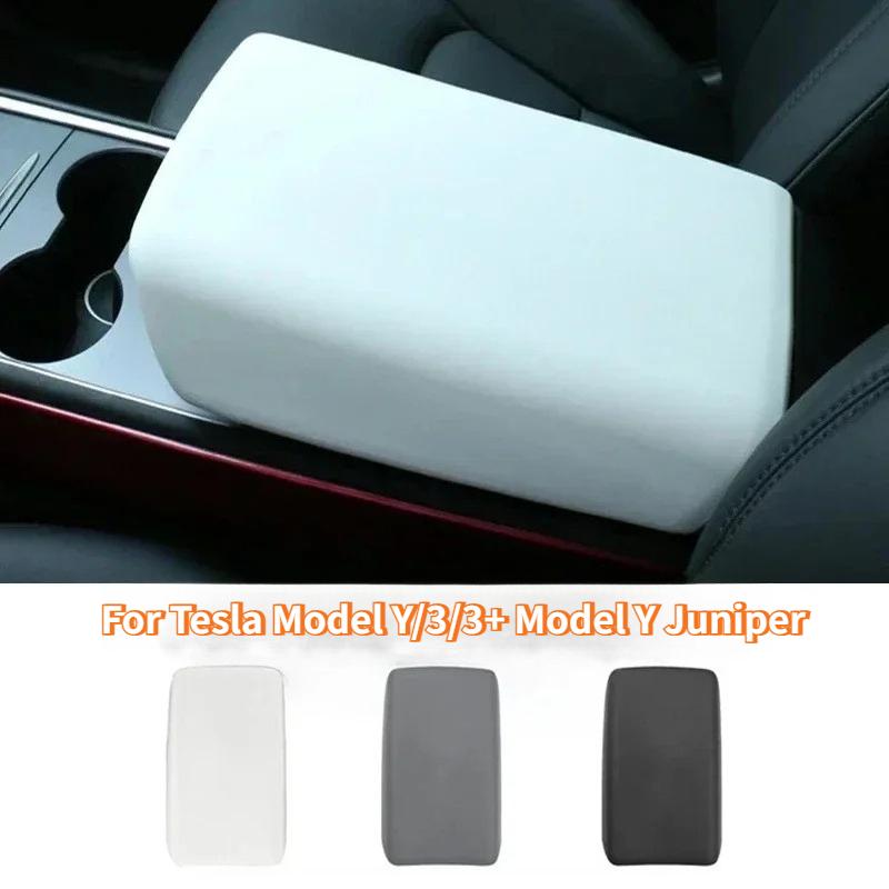TPE Armrest Box Cover for Tesla Model Y/3/3+ Model Y Juniper Center Console Protective Cover Armrest Box Shell Car Accessories