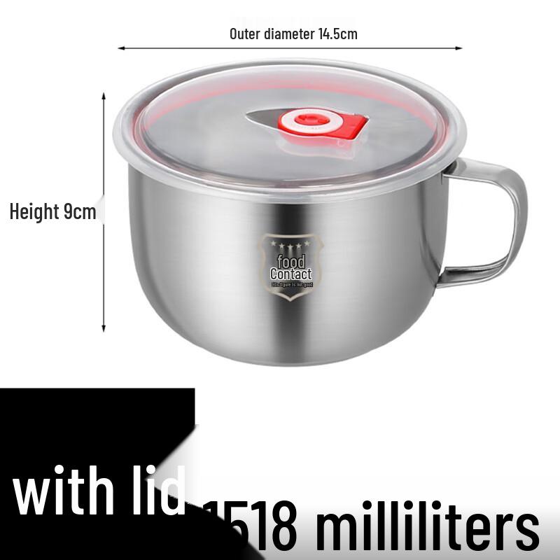 Stainless Steel Instant Noodle Bowl with Lid