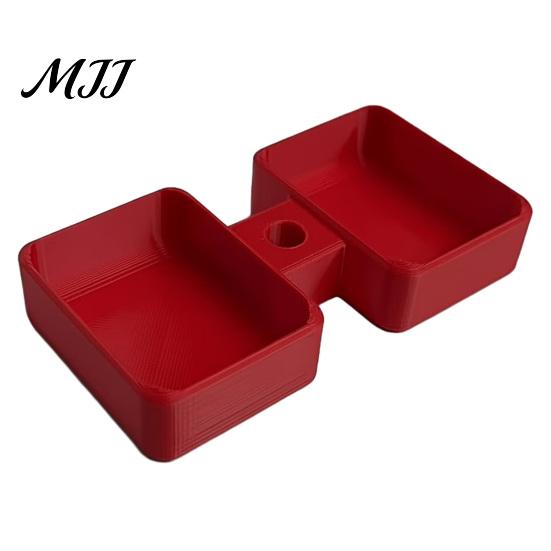 Dipping Sauce Cup for Car 3D Printed Holder Condiment Tray, 2 Compartment Dip Dispenser Container with Straw Hole, Universal Vehicle Tumbler Fast Food