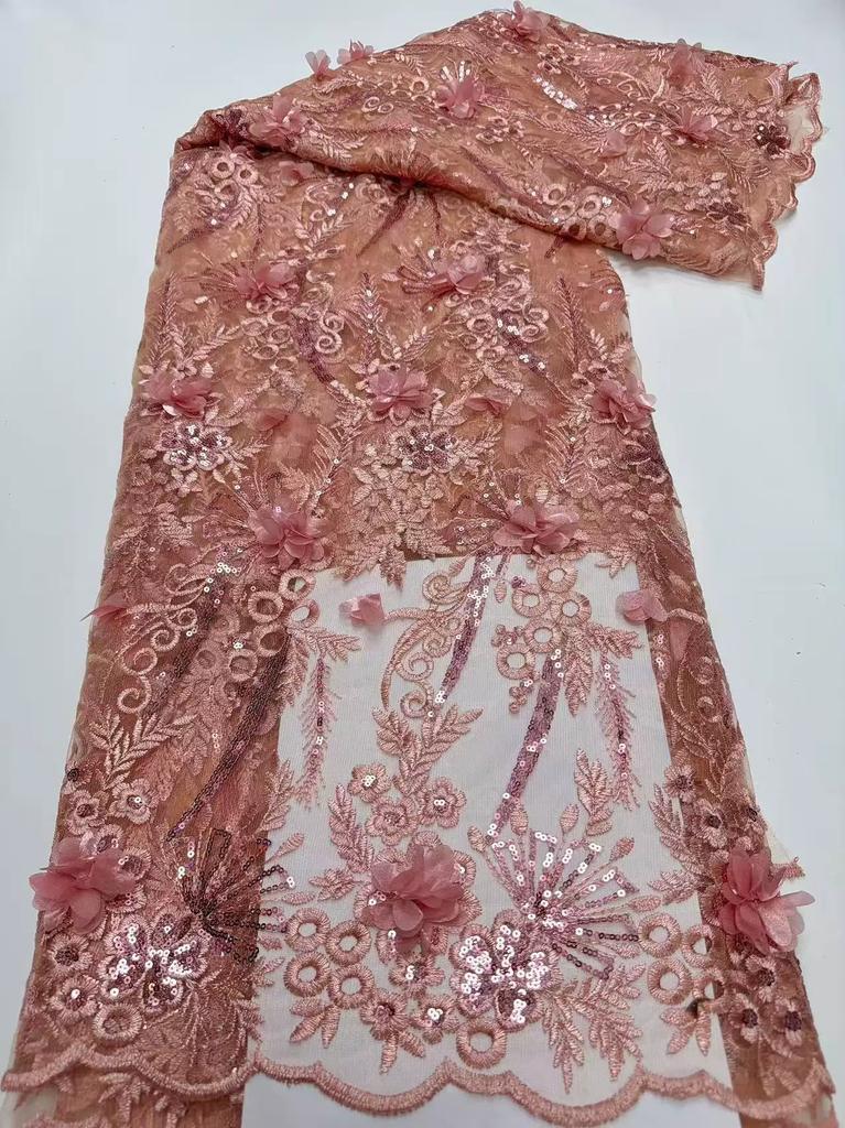 5yard Soft Lace Fabric 3D Sequin Embroidery Tissus couture,Evening gown,Wedding Dress Diy Designer Fabrics for Sewing