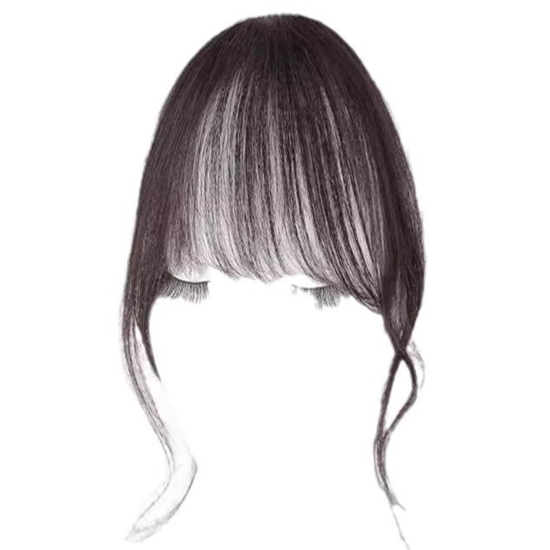 Synthetic Fake Bangs Hairpiece Clip Air Bang Extension Natural Heat Resistant For Women Daily Party