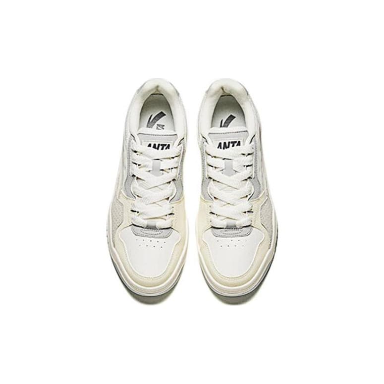 Anta Grand Slam Slip Resistant Abrasion Resistant Low top Skateboard Shoes Men's White Gray 112348060-8