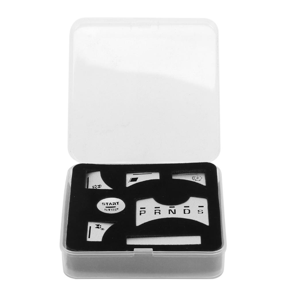 7pcs Central Control Gear Shift Panel Button Cover Sticker Silver Replacement for Jaguar XF 2012‑2015