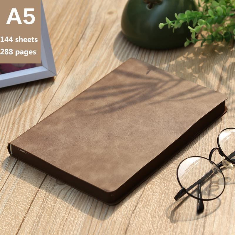 A5 Vintage Anteckningsbok Student Förtjockad PU-läder Dagbok Präglad Hantverk Litterär Bokföringsbok Kontorsbok Skola Anteckningsböcker