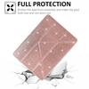 Tablet Case For Samsung Galaxy Tab S10 FE/S9 FE/S9 Y-Fold Stand Glitter Leather TPU Acrylic Clear Cover
