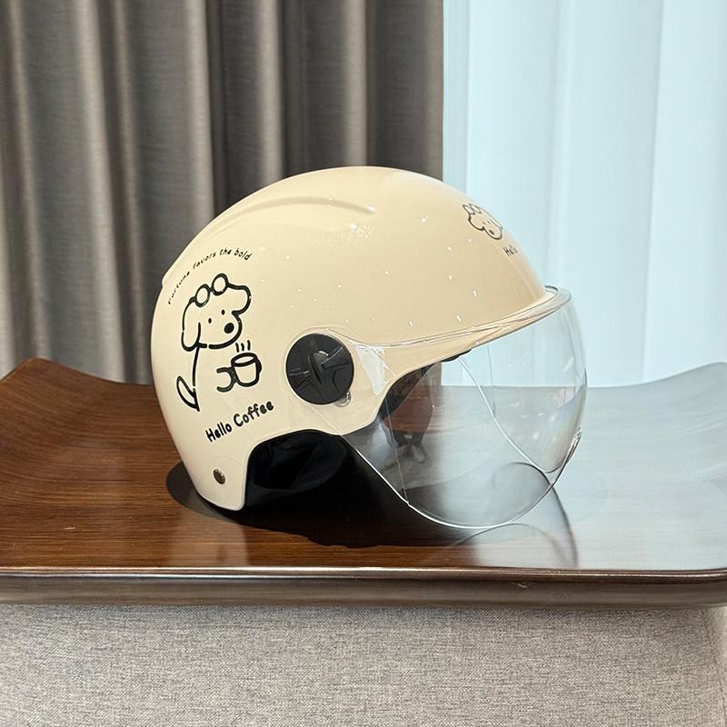Cartoon Cute Lightweight Electric Bicycle & Scooter Helmet - All-Season Safety Half Helmet One Size