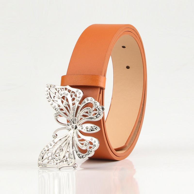

Elegant Butterfly Buckle Belt For Women Chic Dress And Denim Accessories