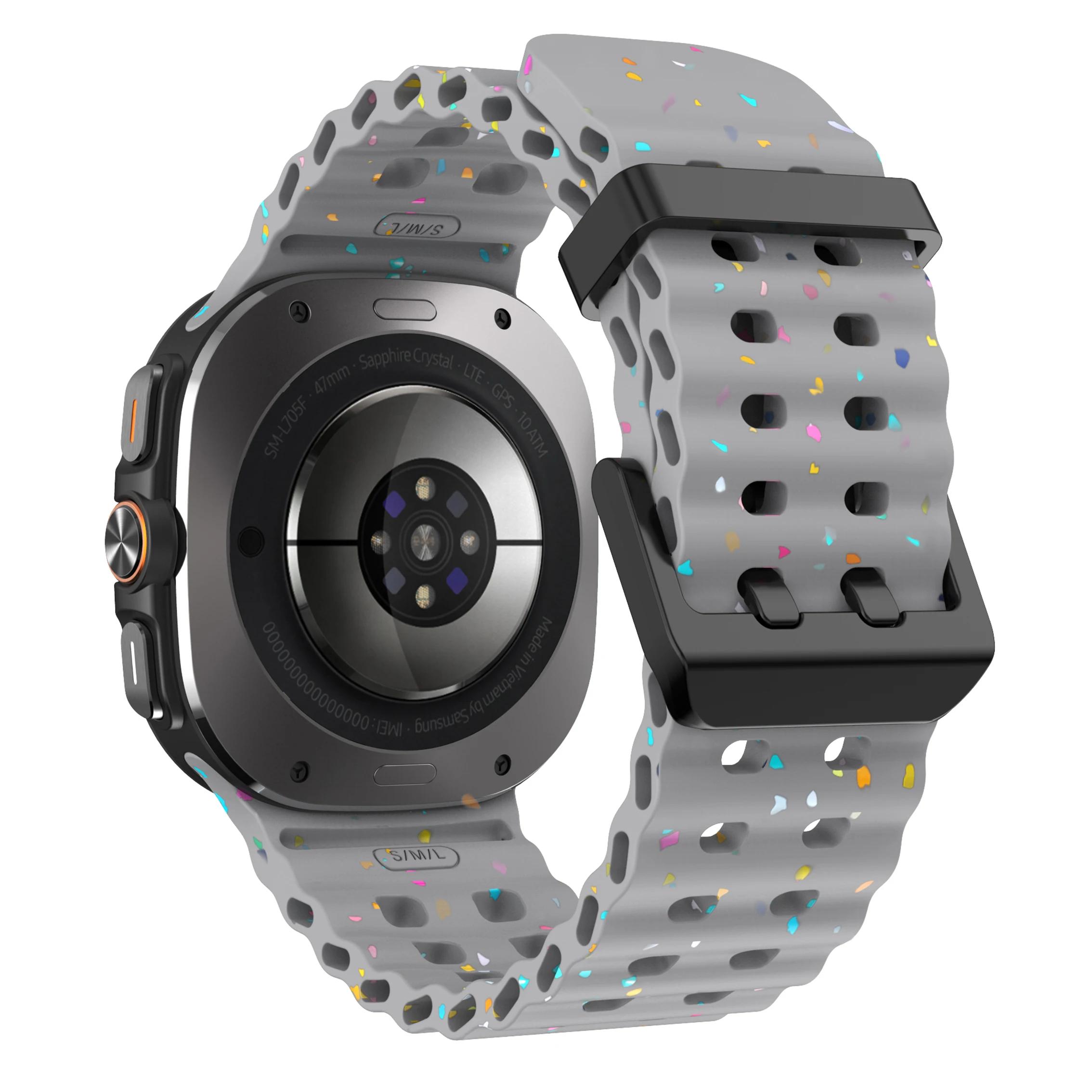 

Sport Straps For Samsung Galaxy Watch 7 Ultra 47mm Accessories Original Marine Wristband Bracelet Correa For Galaxy Watch Ultra 2025 Band Galaxy Watch Ultra 2025 серый