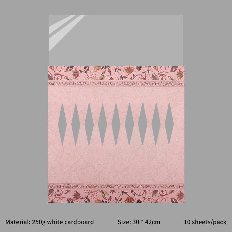10Pcs Single Stem Bouquet Lining Shaping Piece Round Flower Wrapping Paper Clear Plastic Single Flower Wrapping Bag For Holidays