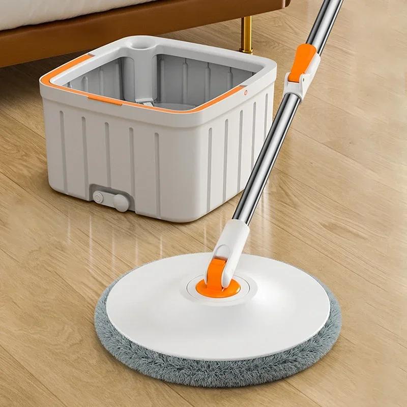 

Швабра Spin Mop Water Separation 360 Cleaning with Bucket Microfiber Cloth No Hand-Washing Floor Floating Mop Household Cleaning Tools