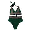 Women's Split Sexy Bikini Fashion Beach Solid Colour Seaside Swimwear