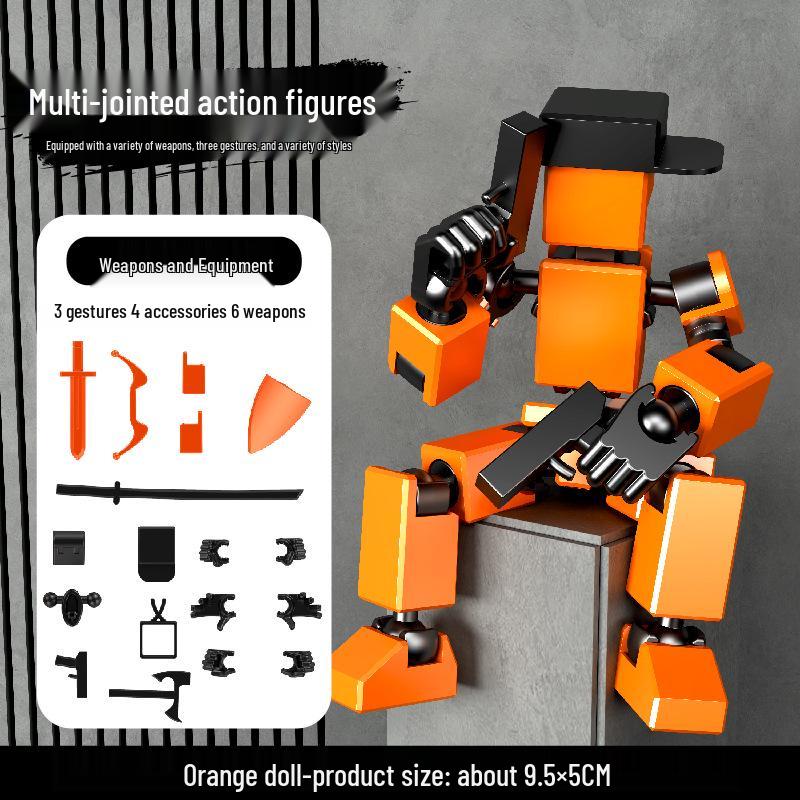 Lucky 13 Articulated 3D Printed Mini Action Figure with Personalized Joints