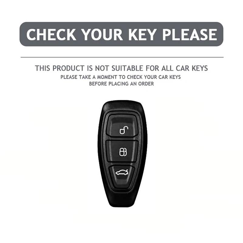Abs Carbon Car Key Case For Ford Puma Grand C Max Focus Mondeo Kuga Fiesta Ecosport Transit Kuga Silicone Remote Key Case