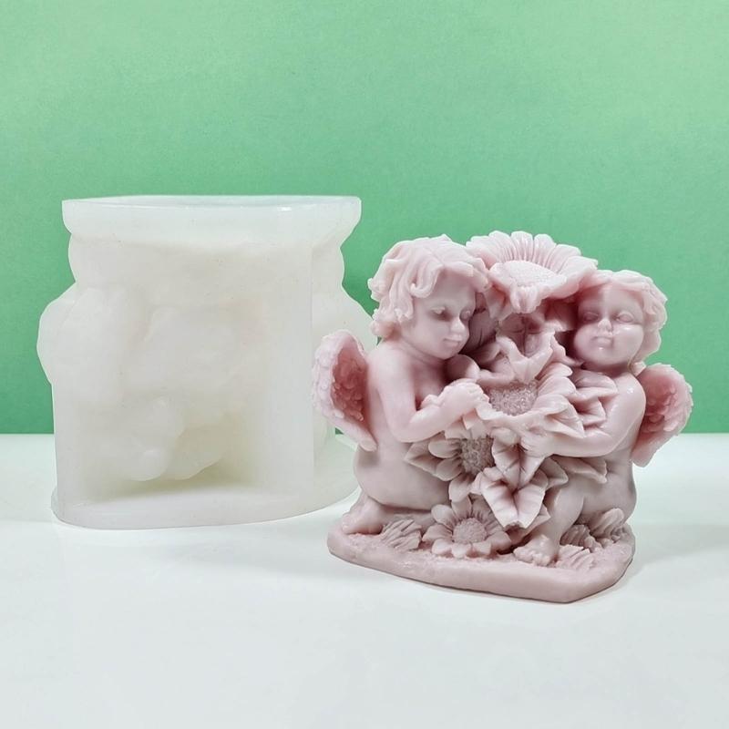 3d Candle Silicone Mold, Sculpture Candle Mold for Candle Resin Craft Gypsum Ornament Home Decorations