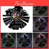 Vintage Vinyl Record Wall Clock With Led Light Backlight Handmade 3d Hollow Geometric Design