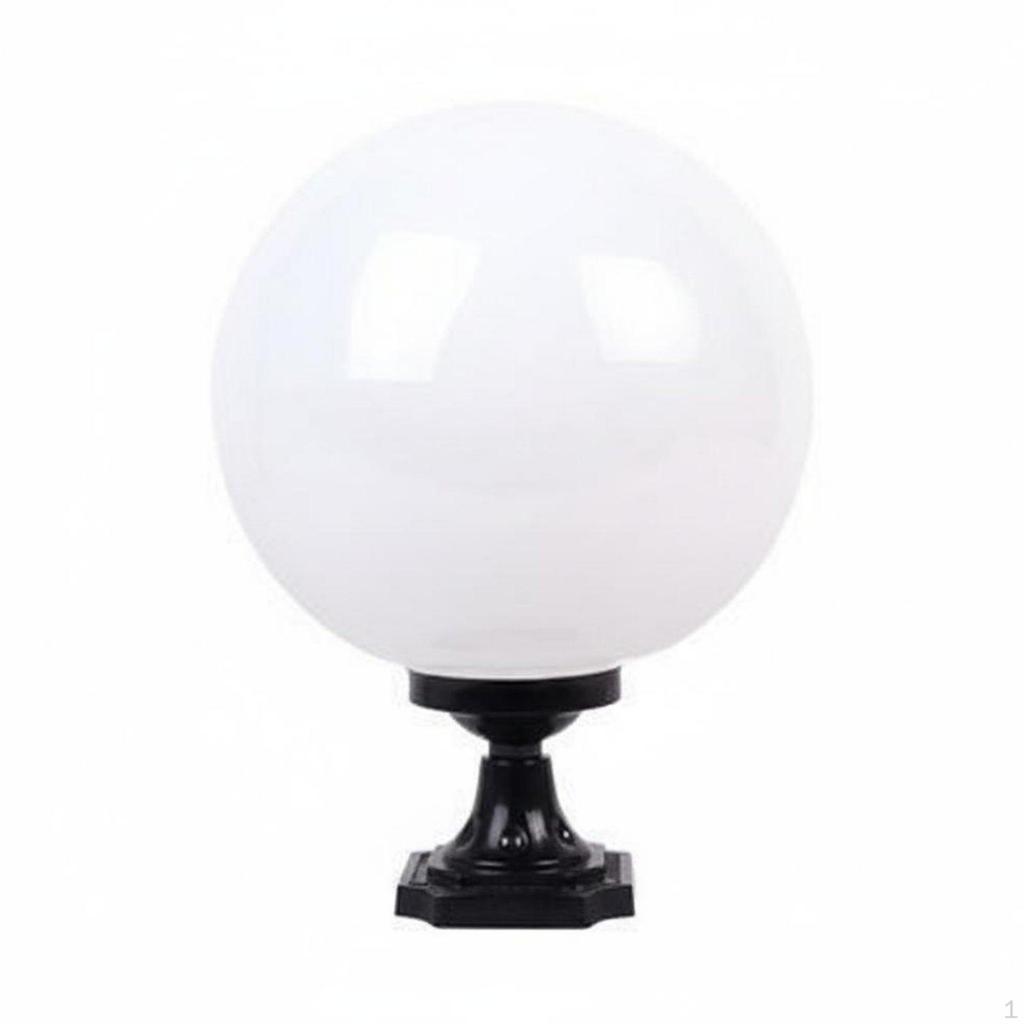 LED Globe Post Light Waterproof Acrylic Ball Weather Resistant Round Pillar Lamp for