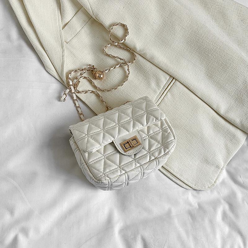 Stylish Small Square Bag Womens New Trendy Spring Summer Chic Quilted Chain Bag