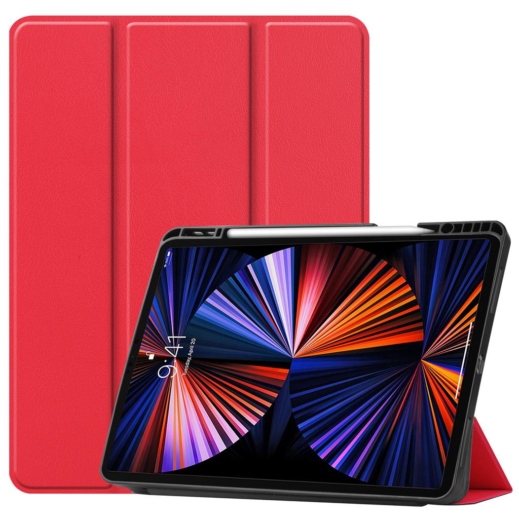 CYKE Trifold Minimalist Style Trifold Tablet Cover Business Tablet Case With Pencil Holder for Apple Ipad Pro 2021 12.9 Inch