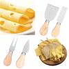 4PCS/Set Stainless Steel Cheese Knives Wood Handle Cheese Cutting Knife Cutter Set Kitchen Tools