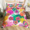 Rainbow Duvet Cover Kawaii Tropical Fruits Bedding Set Pineapple Lemon Doughnut Orange Strawberry Comforter Quilt Cover Set