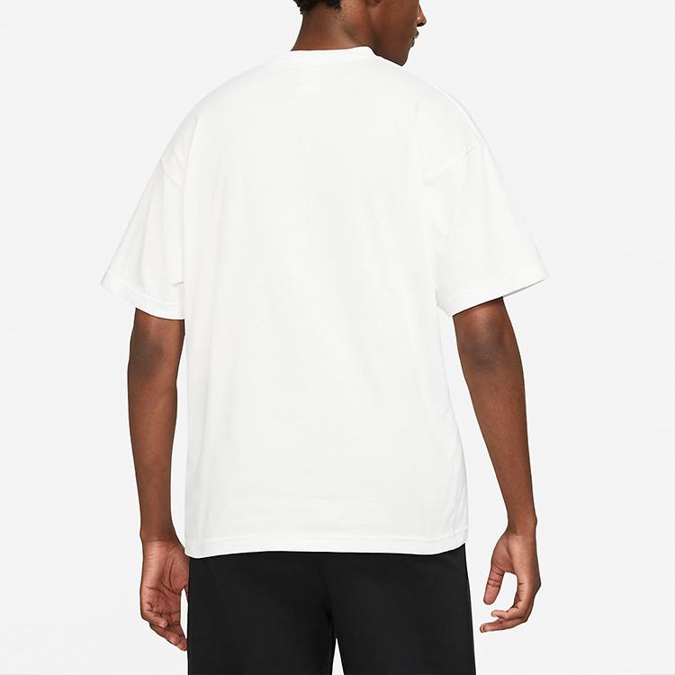 Nike Solo Swoosh Logo Print Rundhals T-Shirt Herren Oberteile Weiß CV0559-121