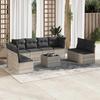 VidaXL Garden Lounge Set with Cushions 9 Pcs, Sofas with Adjustable Feet, Outdoor Furniture Set Patio Terrace, 3217462