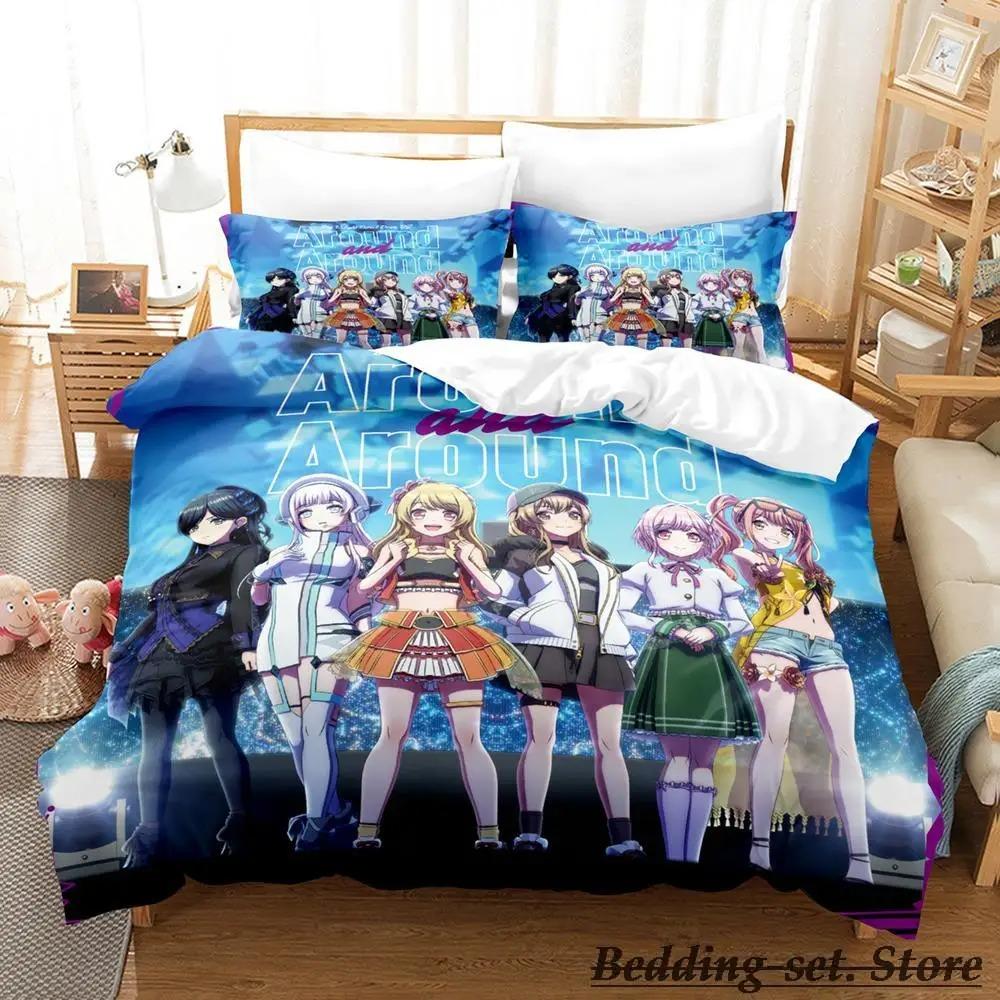 D4DJ All Mix Sängkläder Set Enkelt Twin Full Queen King Size Sängset Vuxen Barn Sovrum Påslakanset Anime sängkläder Säng