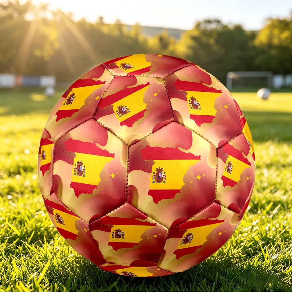Pallone da calcio stampato Spagna Taglia 5 Resistente all'usura Standard Allenamento Adulti Regalo per tifosi per partite indoor/outdoor Sport