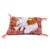 Sleeping Kid SimulationCatPlush Sound Toy Stuffed Doll Home Decoration (Yellow + White)