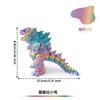 Colourful Dinosaur 3D Printed Toy Joint Movable Simulation Dinosaur Toy Statue Desktop Decor Ornament Decompression Toy Boy Gift