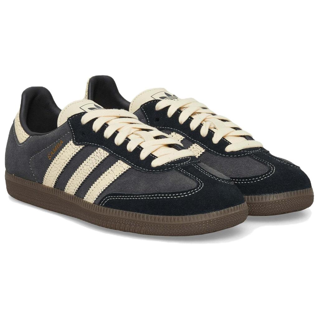 adidas Samba OG Carbon Warm Vanilla Gum Unisex Sneaker Grau KK2268