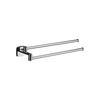 Stainless Steel Bathroom Towel Rack Nail Free Toilet Towel Bar Multifunctional Folding Shower Storage Rack Chrome Towel Ring