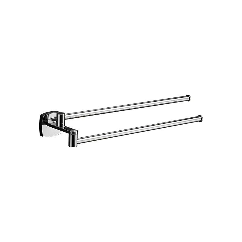 Stainless Steel Bathroom Towel Rack Nail Free Toilet Towel Bar Multifunctional Folding Shower Storage Rack Chrome Towel Ring