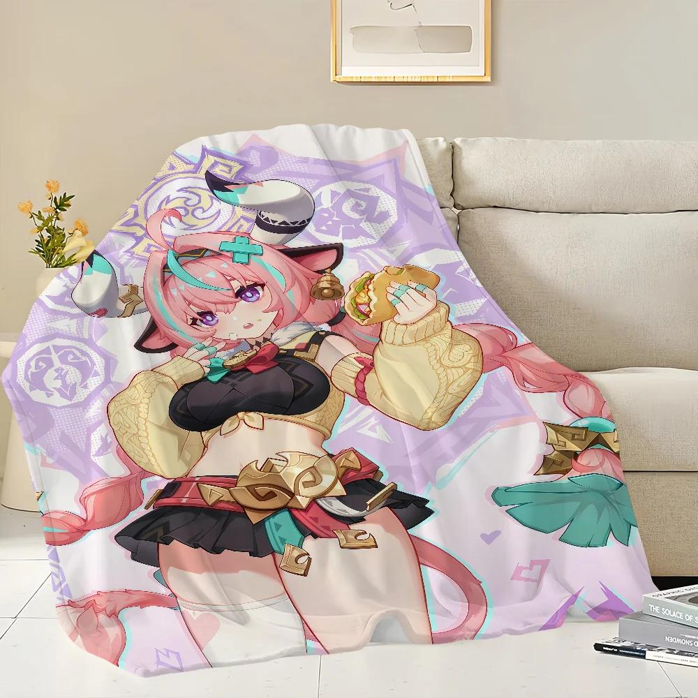 warm comfort soft Varesa plush blanket for sofa living room office NEW bedroom travel Genshin Impact gift single-sided printed