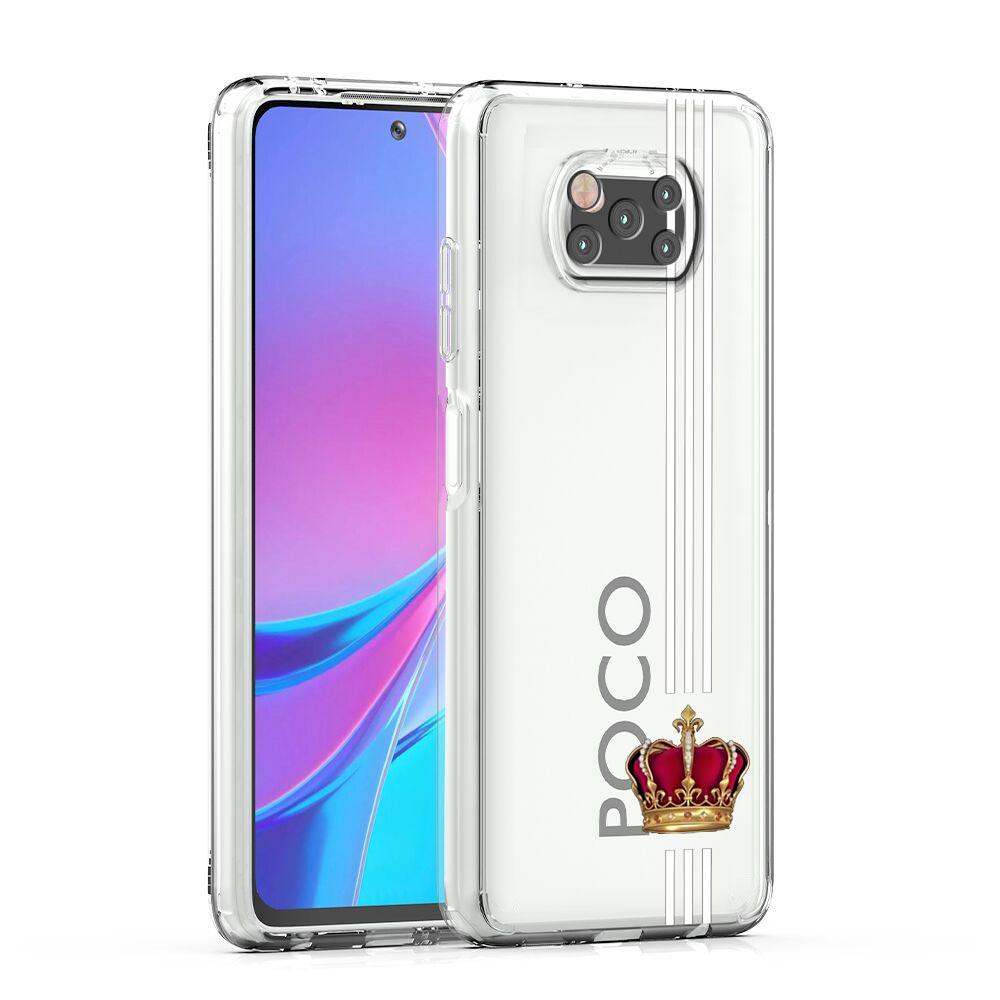 Phone Case For Xiaomi Poco X6 X5 NFC X3 F6 F5 Pro F4 F3 M3 14 13T 12T 12 13 Lite 11 Cover Couple Style Cartoon Crown king Queen