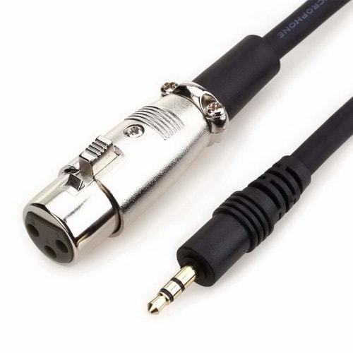 Rosebe Microphone Cable, XLR Conversion Cable, 3.5mm to XLR Female Stereo Mini Plug to Standard Plug Balanced Audio Cable, 1.5M
