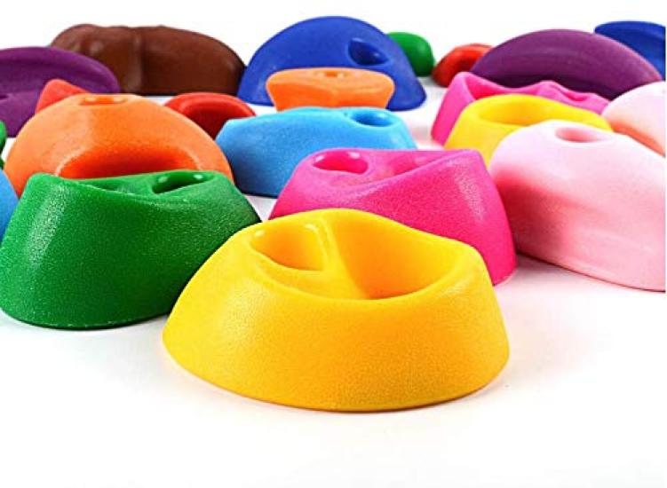 WHDZ Climbing Color Climbing Holds for Easy Accessibility Tools Set of 32 Holds, Bouldering, Installation, Included,
