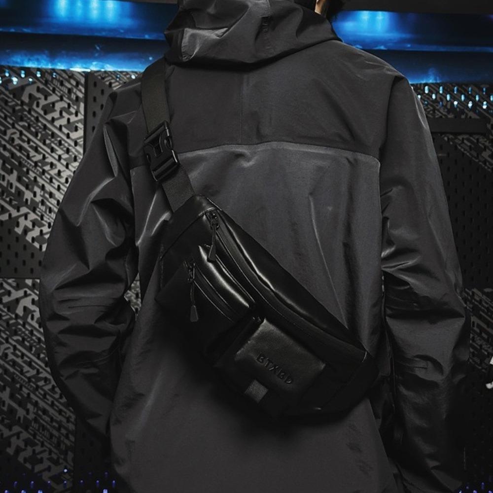 Solid Color Men Chest Bag Lightweight Fanny Phone Pack Simple Sports Phone Bag Men